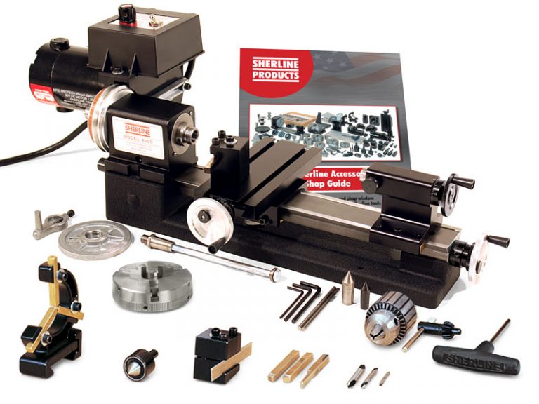 8″ Tabletop Lathe With Zero Adjustable Handwheels Package B